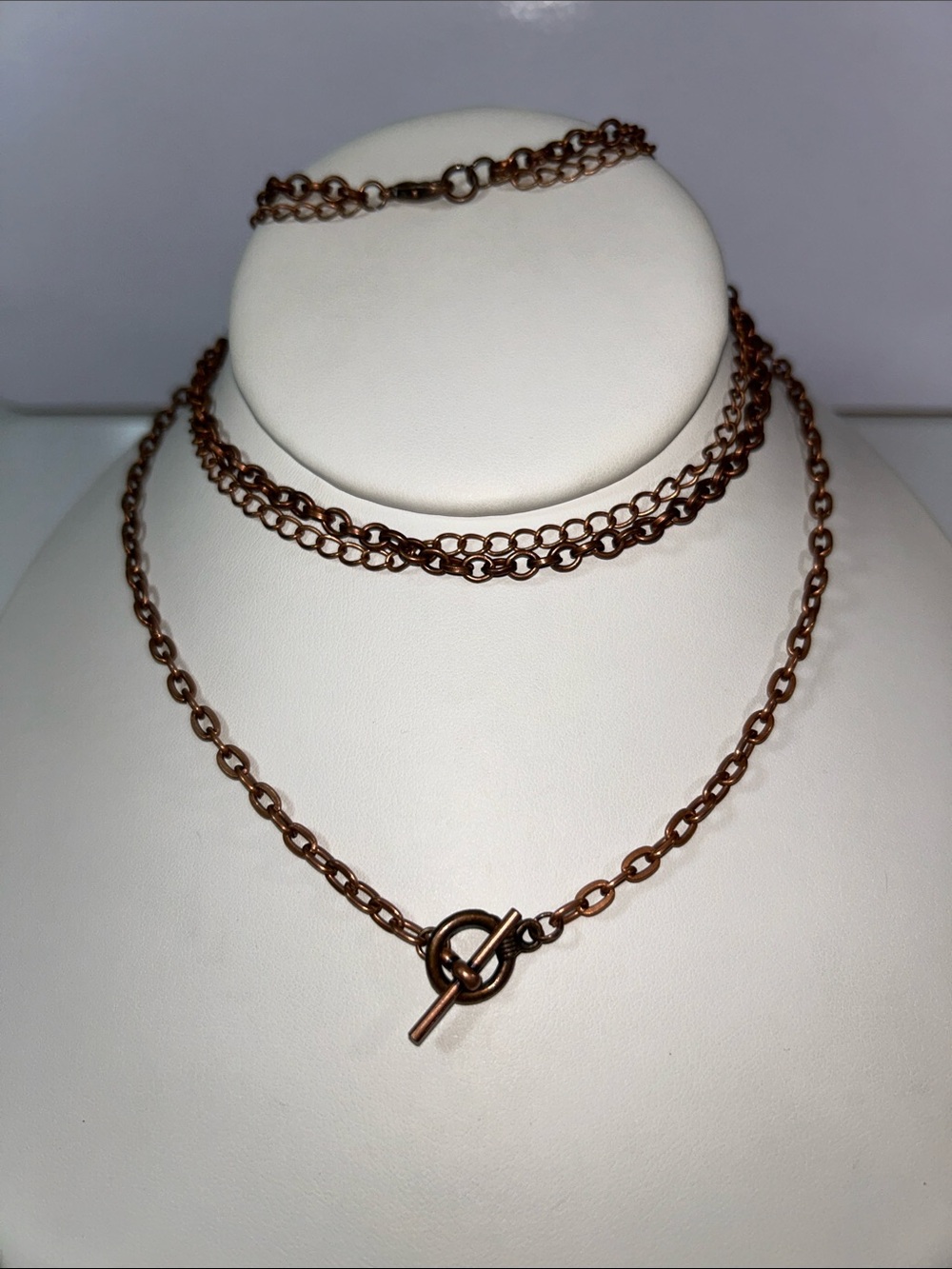 Artisan Handmade Set of Two 18” Copper Necklaces